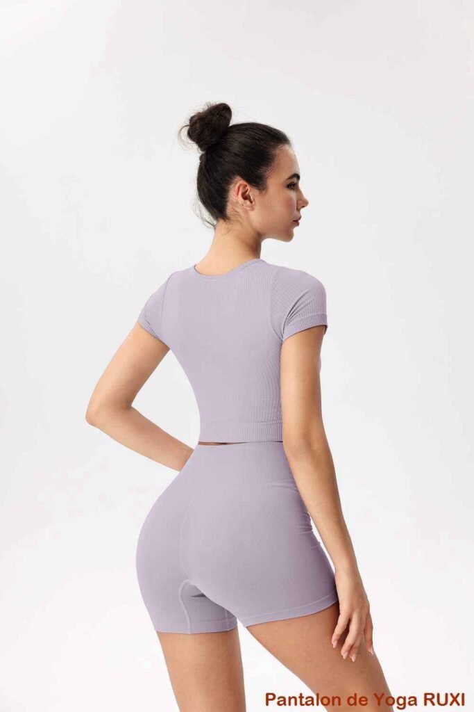 Adorable short de sport taille haute pour femme Ruxi