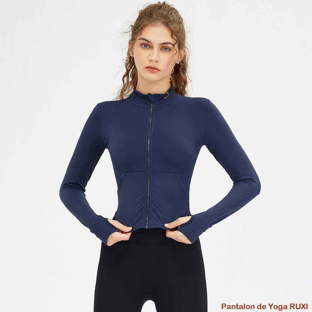 Capris de yoga taille haute bleu marine Ruxi fr1076