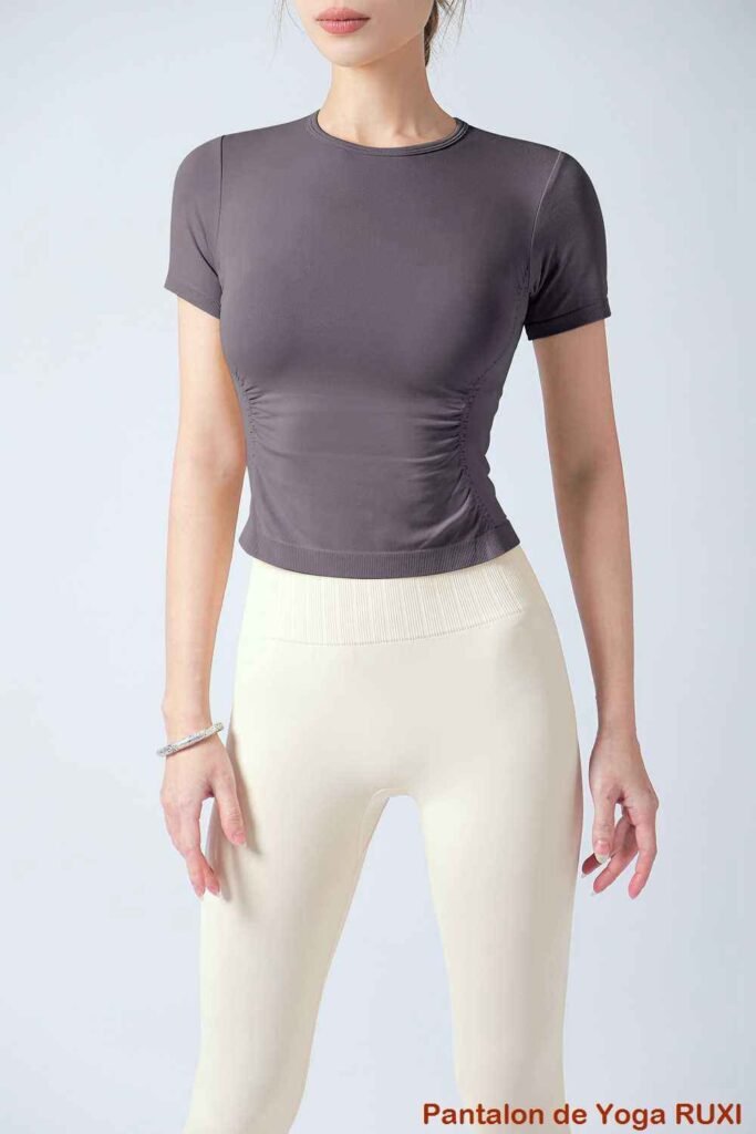Ensemble haut court et pantalon de yoga sans couture Ruxi