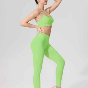 Leggings noirs taille croisée pour femme Ruxi fr687