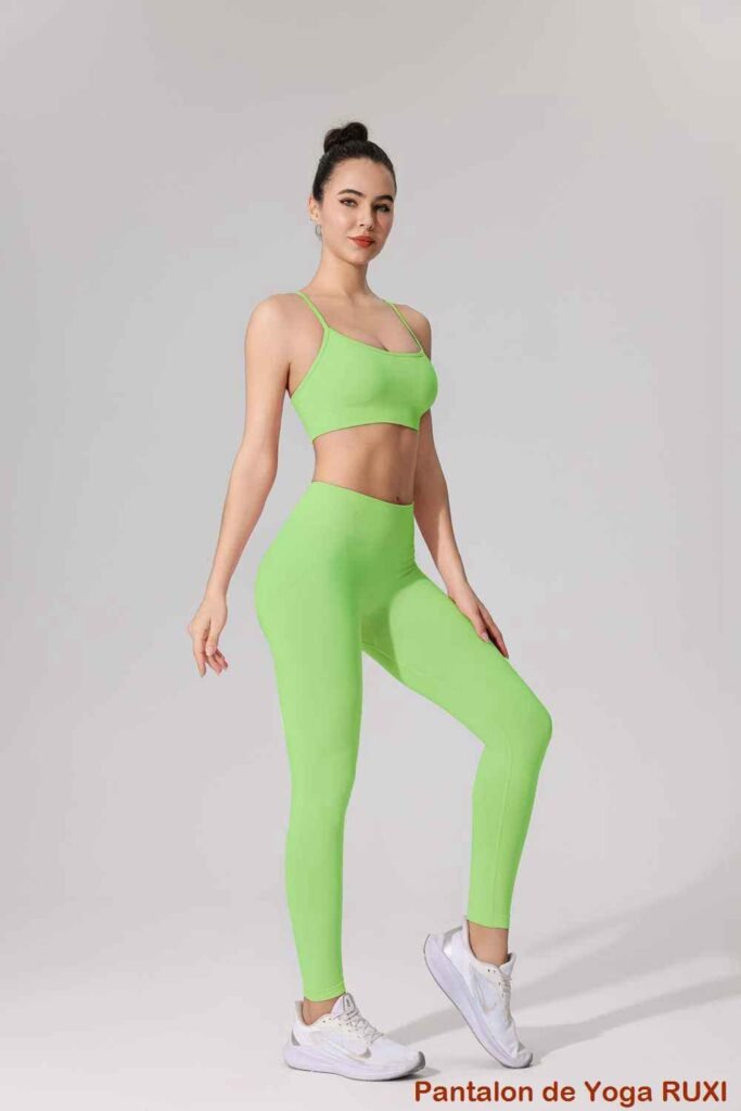 Pantalon de yoga taille haute olive Ruxi fr686